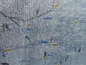 アンティーク　枝葉模様織り出し本場泥大島紬着物(5マルキ)